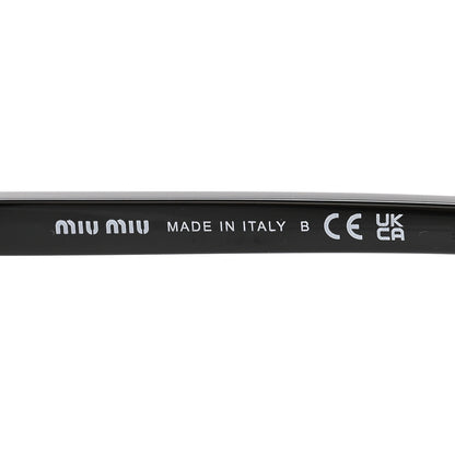 Miu Miu Acetate Rectangle Regard Sunglasses SMU11Z Black 5 of 10