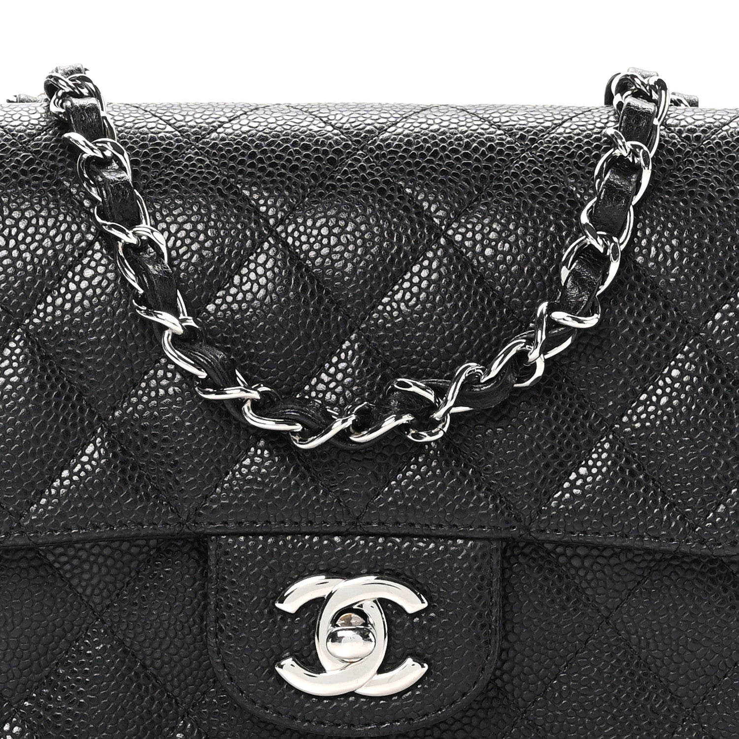 Chanel Caviar Quilted Mini Square Flap Black 8 of 10