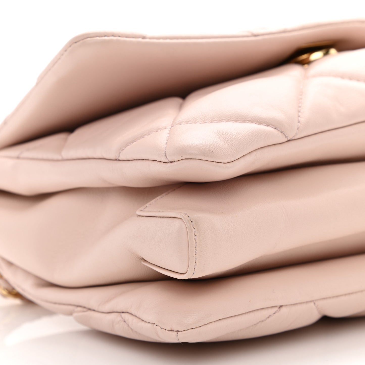 Nappa Quilted Ginny Medium Crossbody Pink