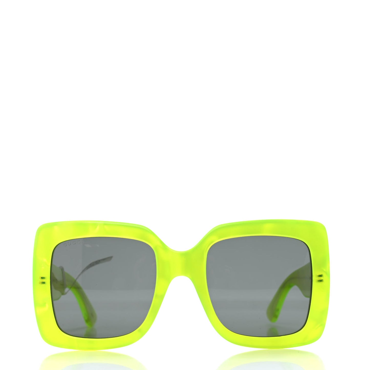 Acetate Square Frame Sunglasses GG0083S Neon Green
