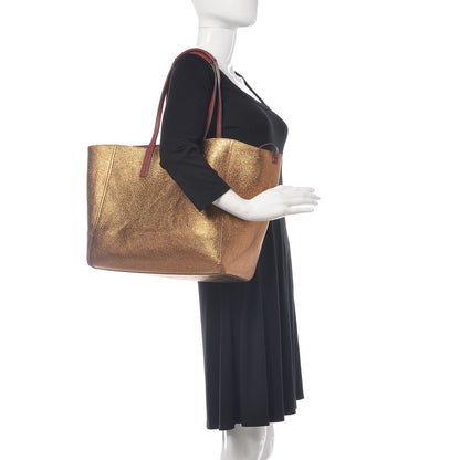 MCM Grained Calfskin Medium Reversible Wandel Tote Ruby Tan 2 of 16