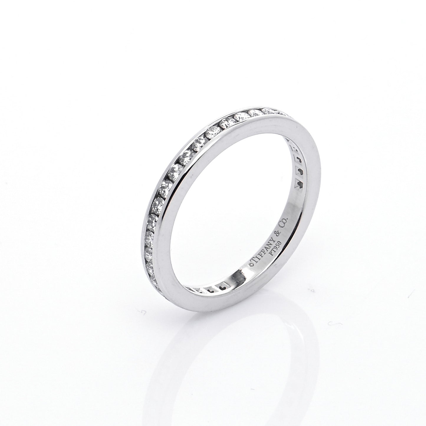 Platinum Diamond .54ctw Eternity Band Ring 48 4.5