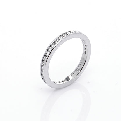 Tiffany Platinum Diamond .54ctw Eternity Band Ring 48 4.5 6 of 6