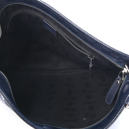 Gucci Imprime Monogram Medium Flat Messenger Bag Navy 5 of 9