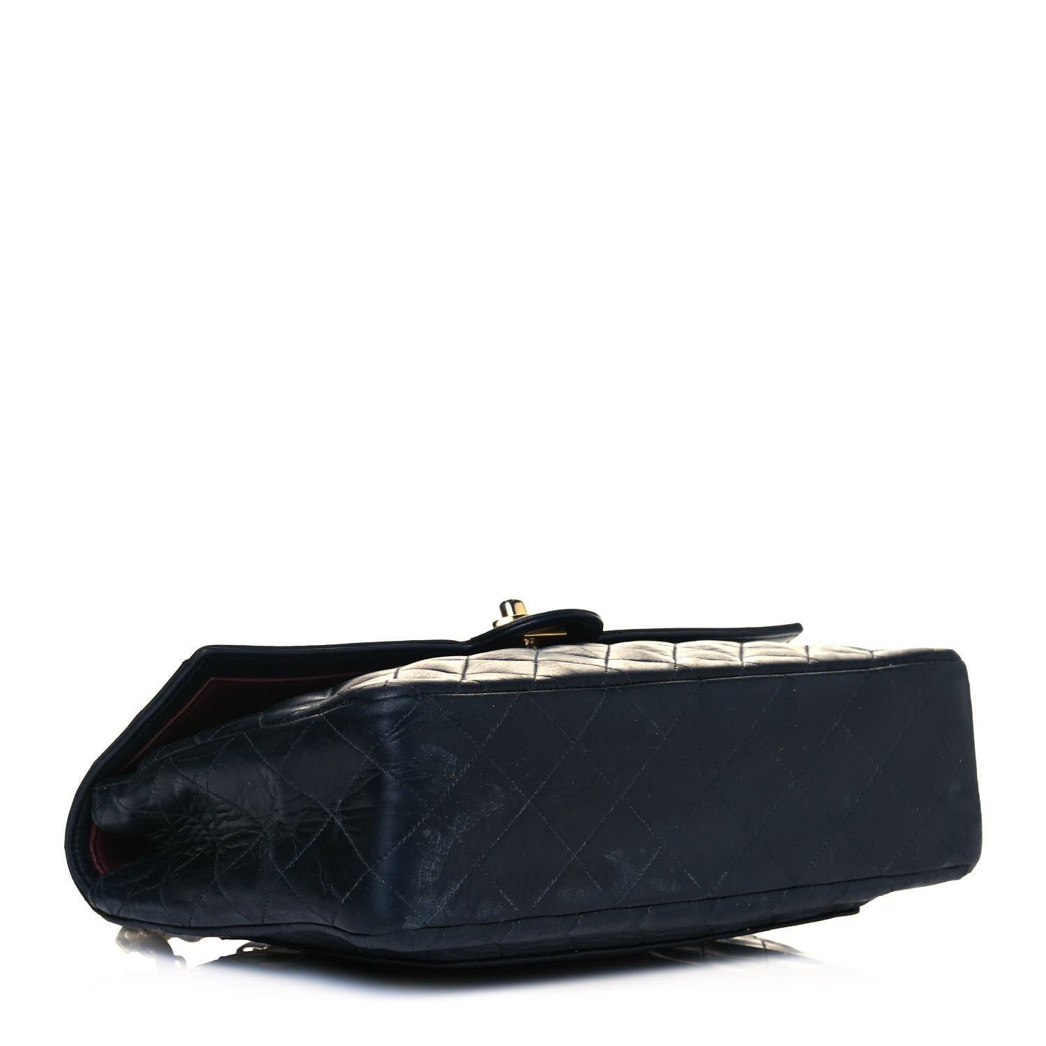 Chanel Lambskin Quilted Medium Single Flap Navy Blue 4 of 15