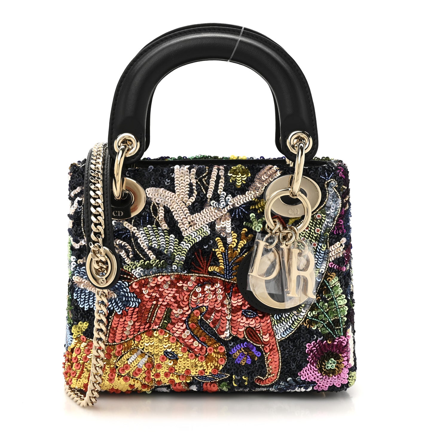 Sequin Lambskin Mini Lady Dior Multicolor