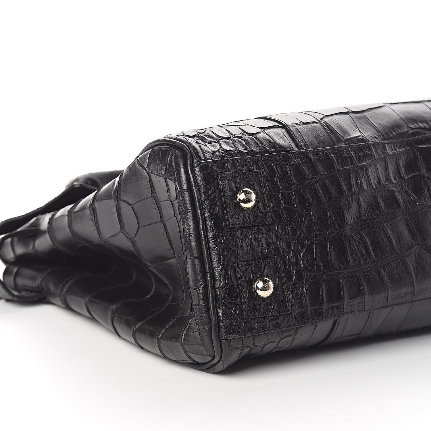 Mulberry Calfskin Crocodile Embossed Bayswater Black 9 of 15
