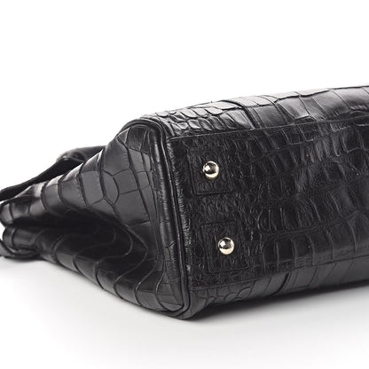 Mulberry Calfskin Crocodile Embossed Bayswater Black 9 of 15