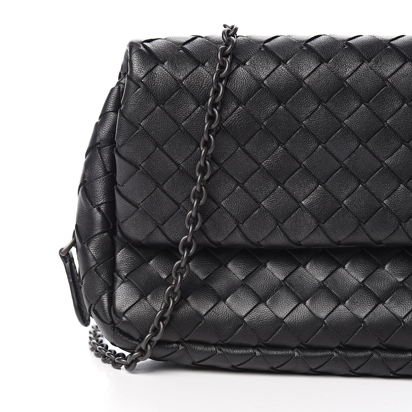 Nappa Intrecciato Mini Messenger Bag Black