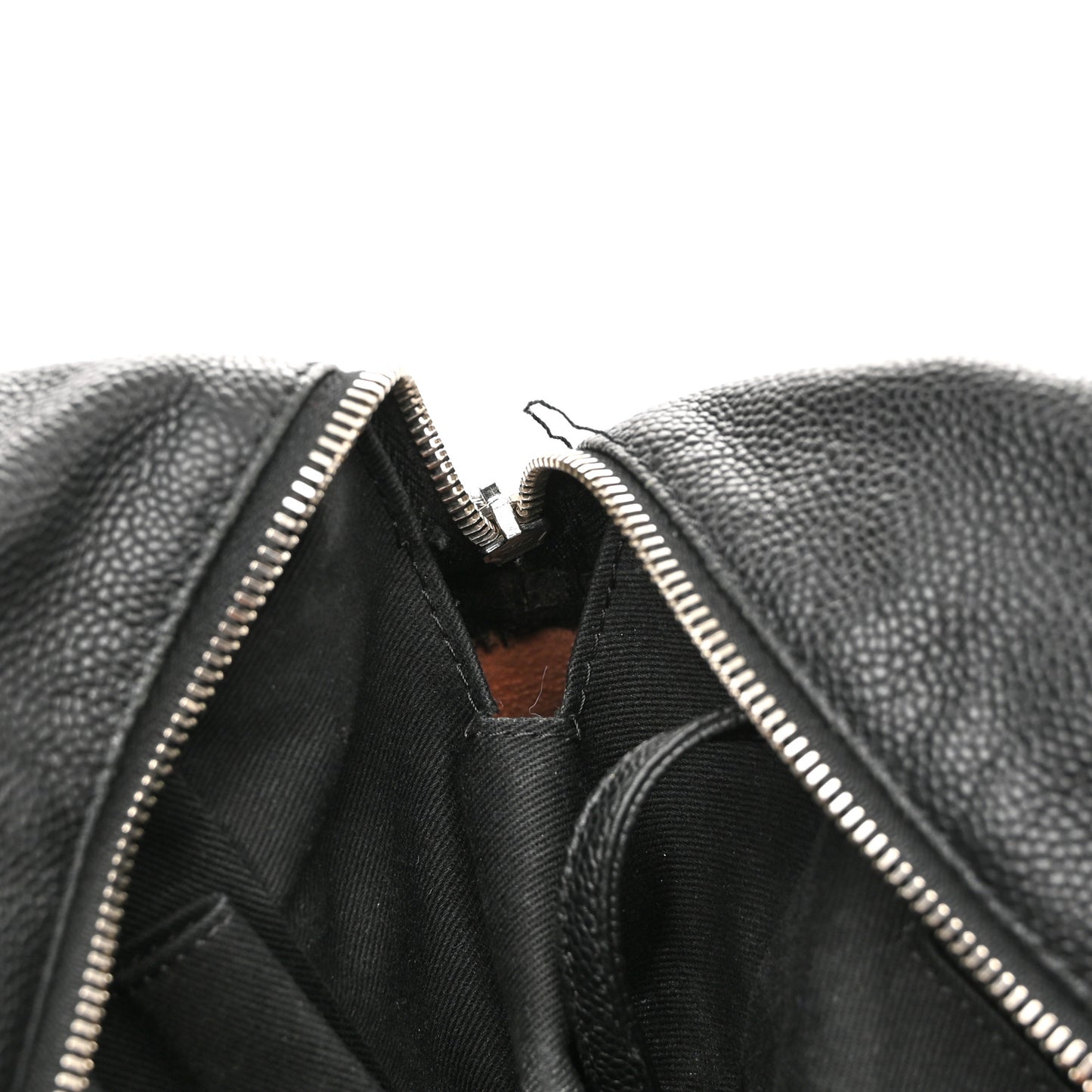 Caviar Quilted Travel Flap Tote Black
