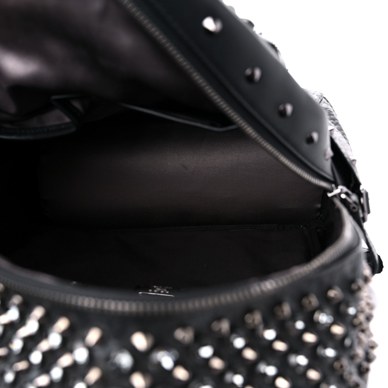 MCM Visetos Swarovski Studded Small Diamond Backpack Black 5 of 8