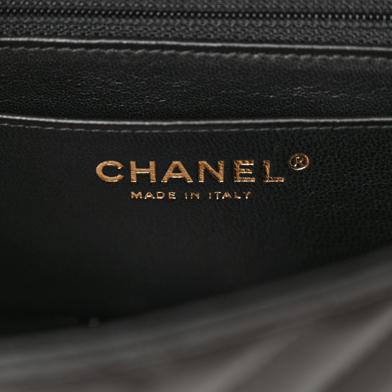 Chanel Lambskin Chevron Quilted Mini Rectangular Flap Black 6 of 11