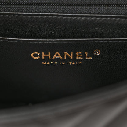 Chanel Lambskin Chevron Quilted Mini Rectangular Flap Black 6 of 11