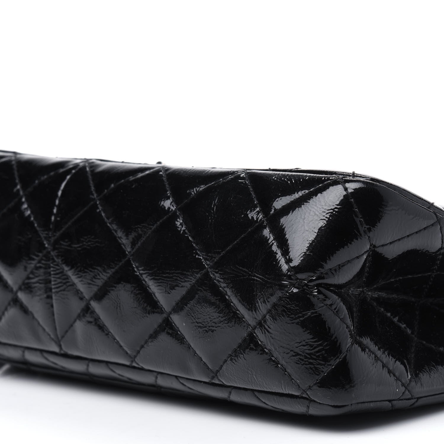 Chanel Distressed Patent Quilted 2.55 Reissue 227 Flap Black 15 of 16