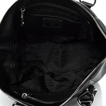 Prada Vitello Daino Shopping Tote Black 5 of 9