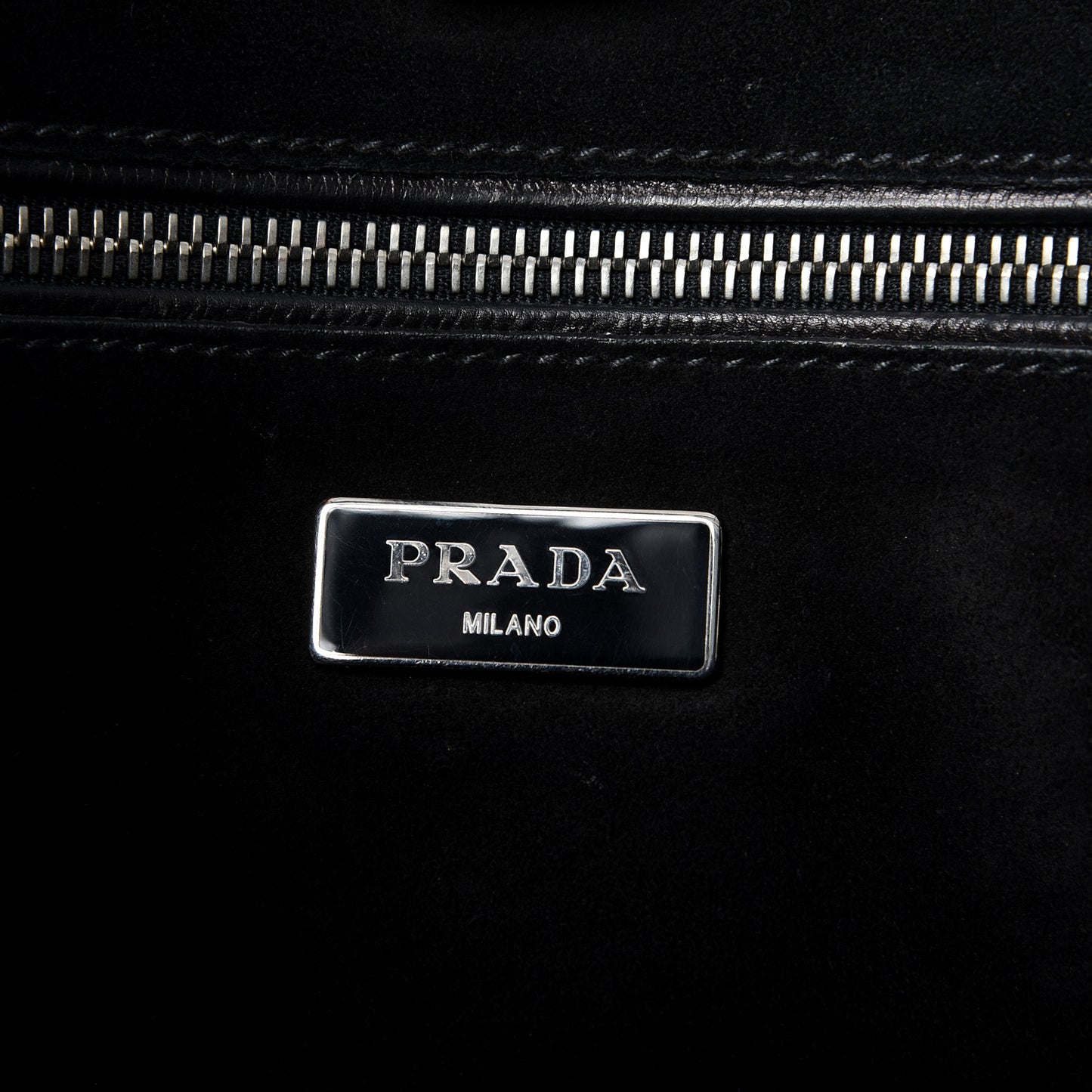 Glace Calf Twin Pocket Tote Black