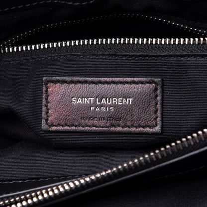 Saint Laurent Calfskin Y Quilted Monogram Large Loulou Chain Satchel Black 6 of 10