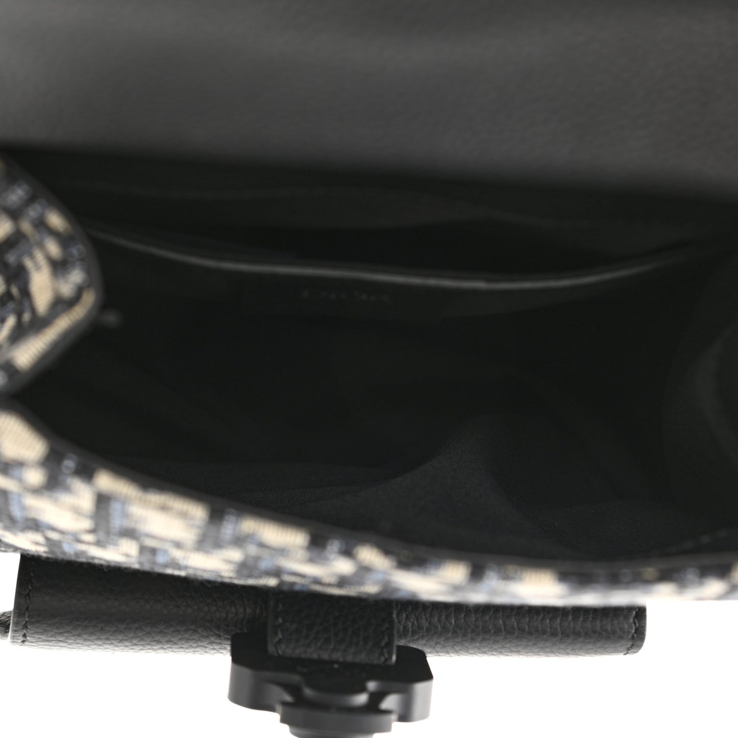 Oblique Jacquard Mini Saddle Backpack Navy Blue