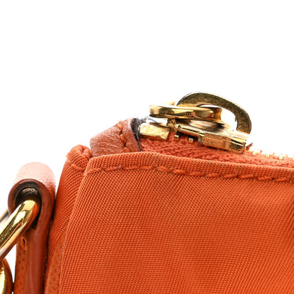 Prada Tessuto Nylon Saffiano Crossbody Bag Papaya 13 of 15