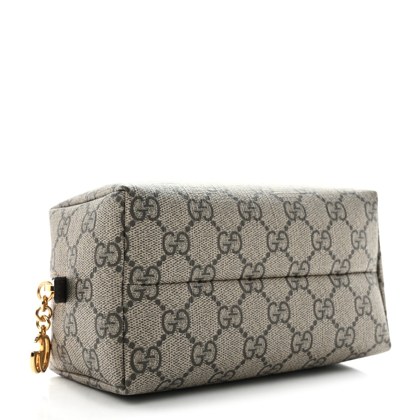 Soft GG Supreme Monogram Calfskin Medium Ophidia Cosmetic Case Beige Ebony New Acero