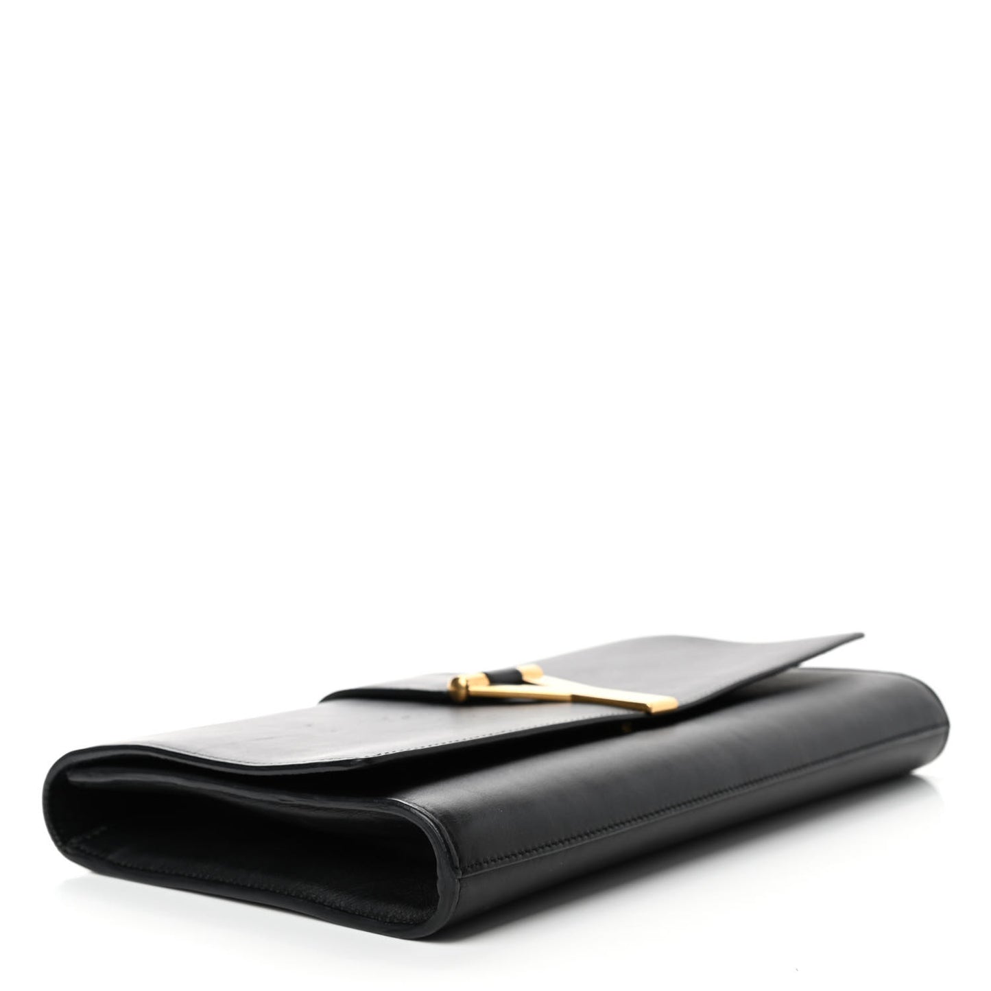 Calfskin Classic Y Ligne Clutch Black