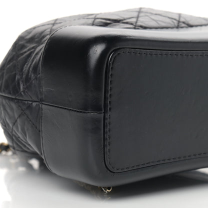 Chanel Aged Calfskin Quilted Small Gabrielle Backpack Black 8 of 12