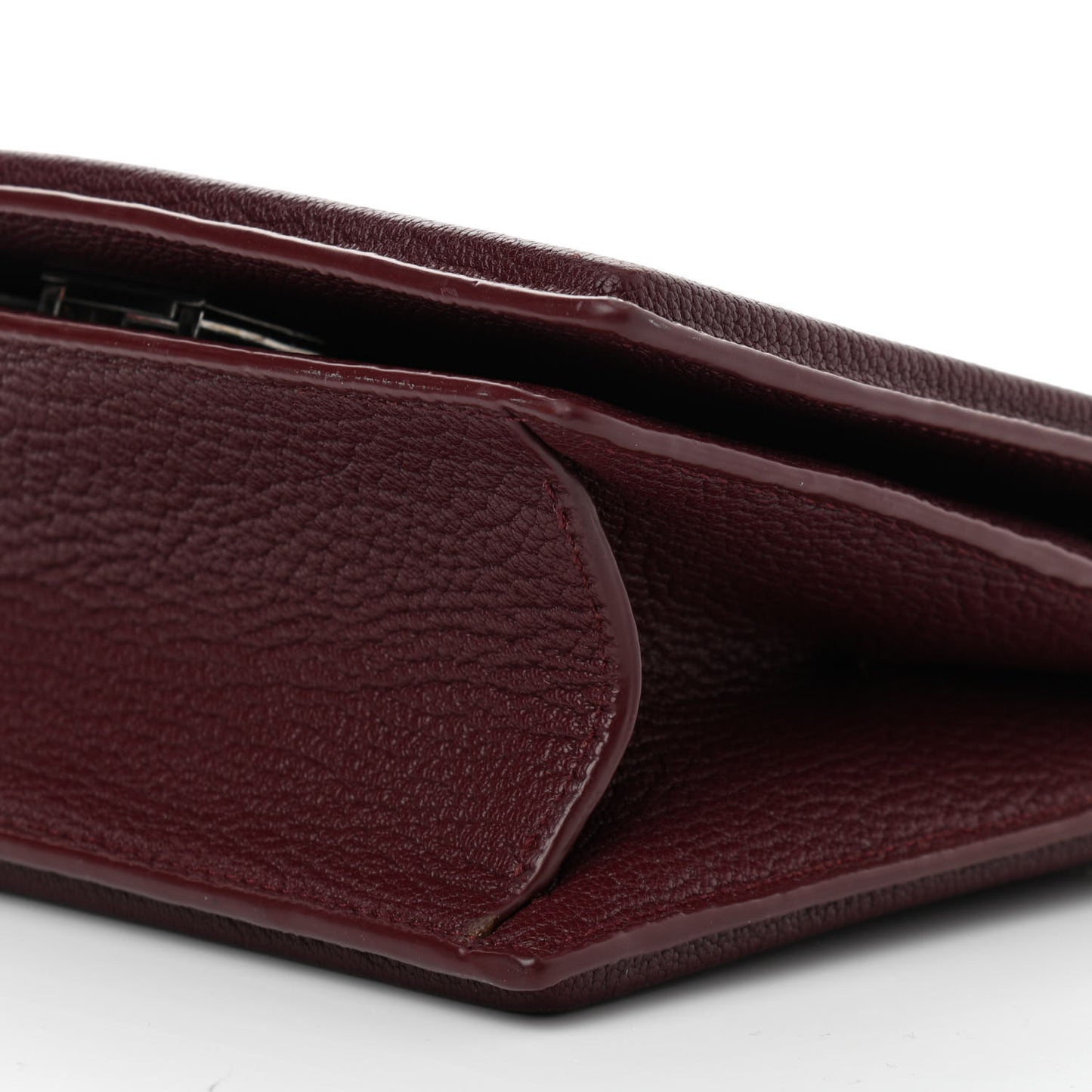 Goatskin Mini Soleil Flap Bag Burgundy