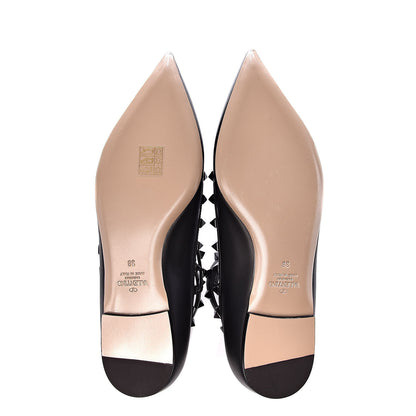 Valentino Garavani Nappa Rockstud Cage Ballerina Flats 38 Black 5 of 10
