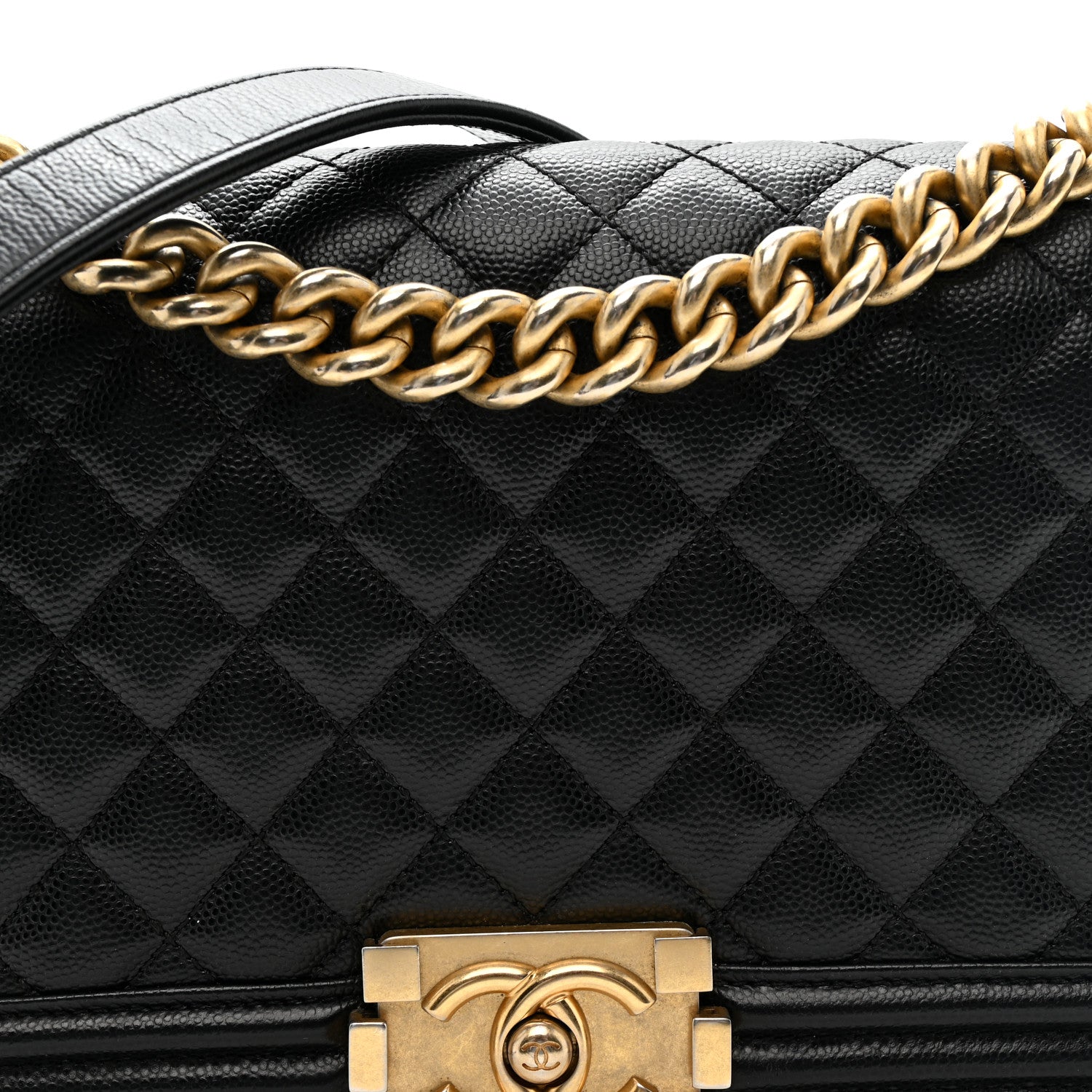 Chanel Caviar Quilted Medium Boy Flap Black 8 of 11