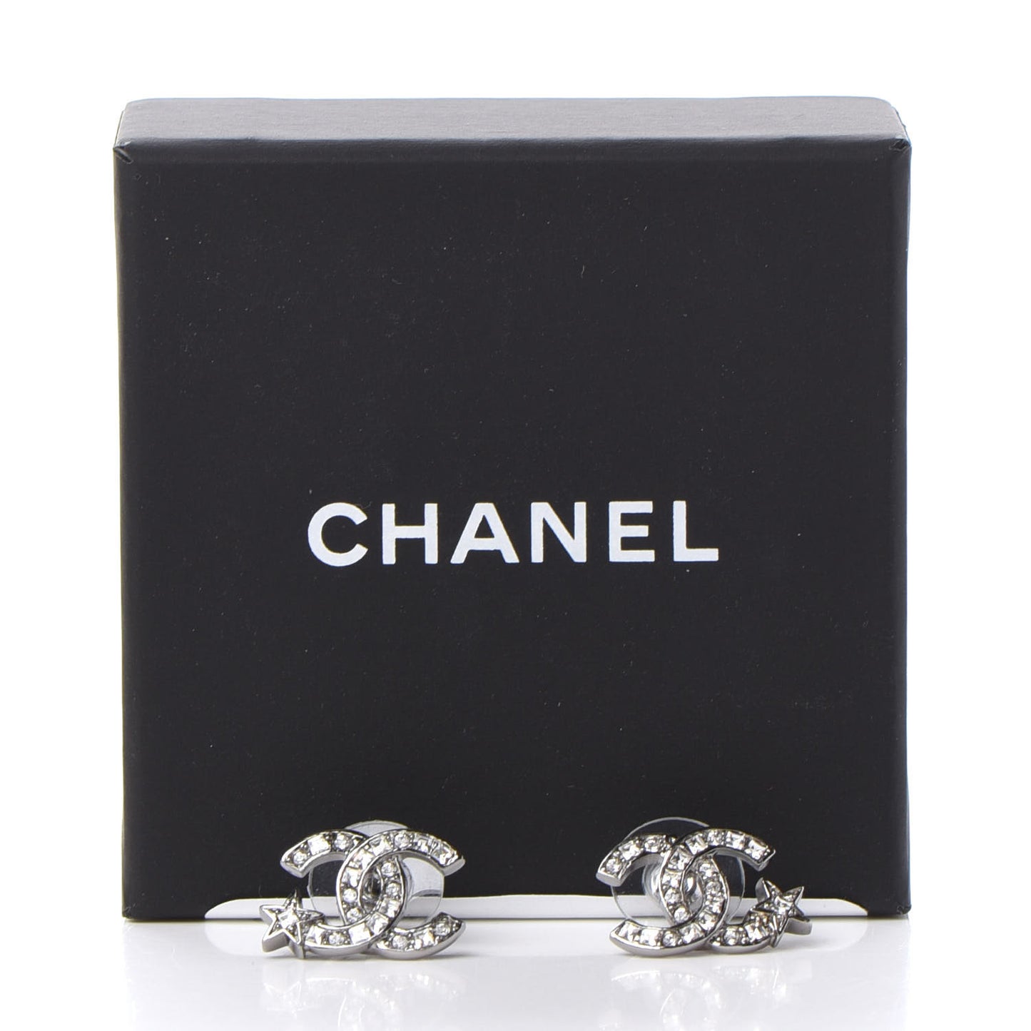 Crystal CC Starfall Earrings Silver
