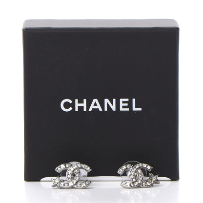 Chanel Crystal CC Starfall Earrings Silver 5 of 5