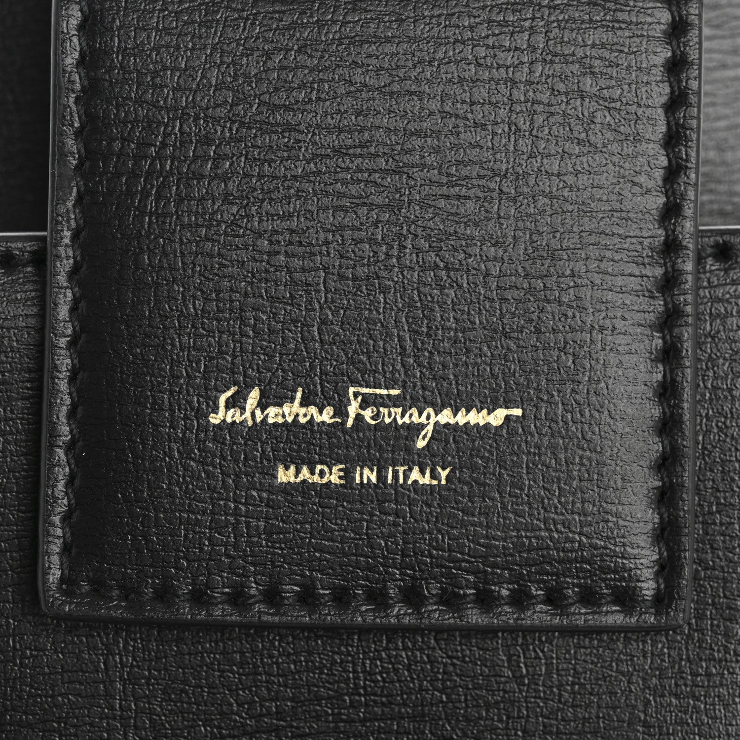 Salvatore Ferragamo Calfskin Vara Bow Phone Holder Black 6 of 11