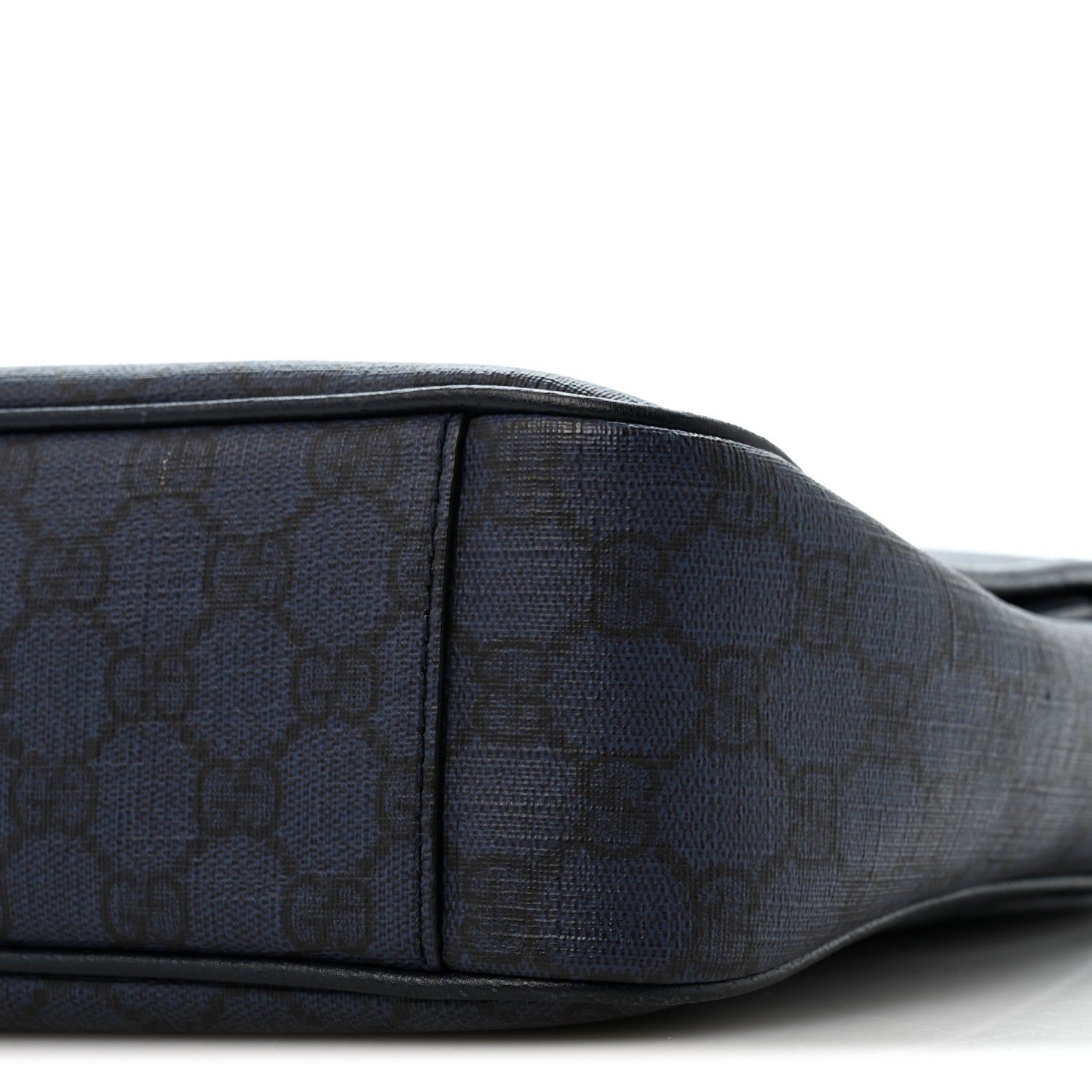 Gucci Tender GG Supreme Monogram Textured Dollar Calfskin Ophidia Messenger Bag Dark Blue 10 of 13