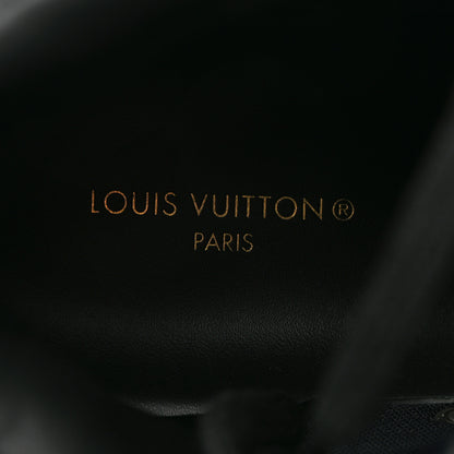 Louis Vuitton Calfskin Monogram Eclipse Mens Rivoli High Top Sneakers 10.5 Black Grey 6 of 9