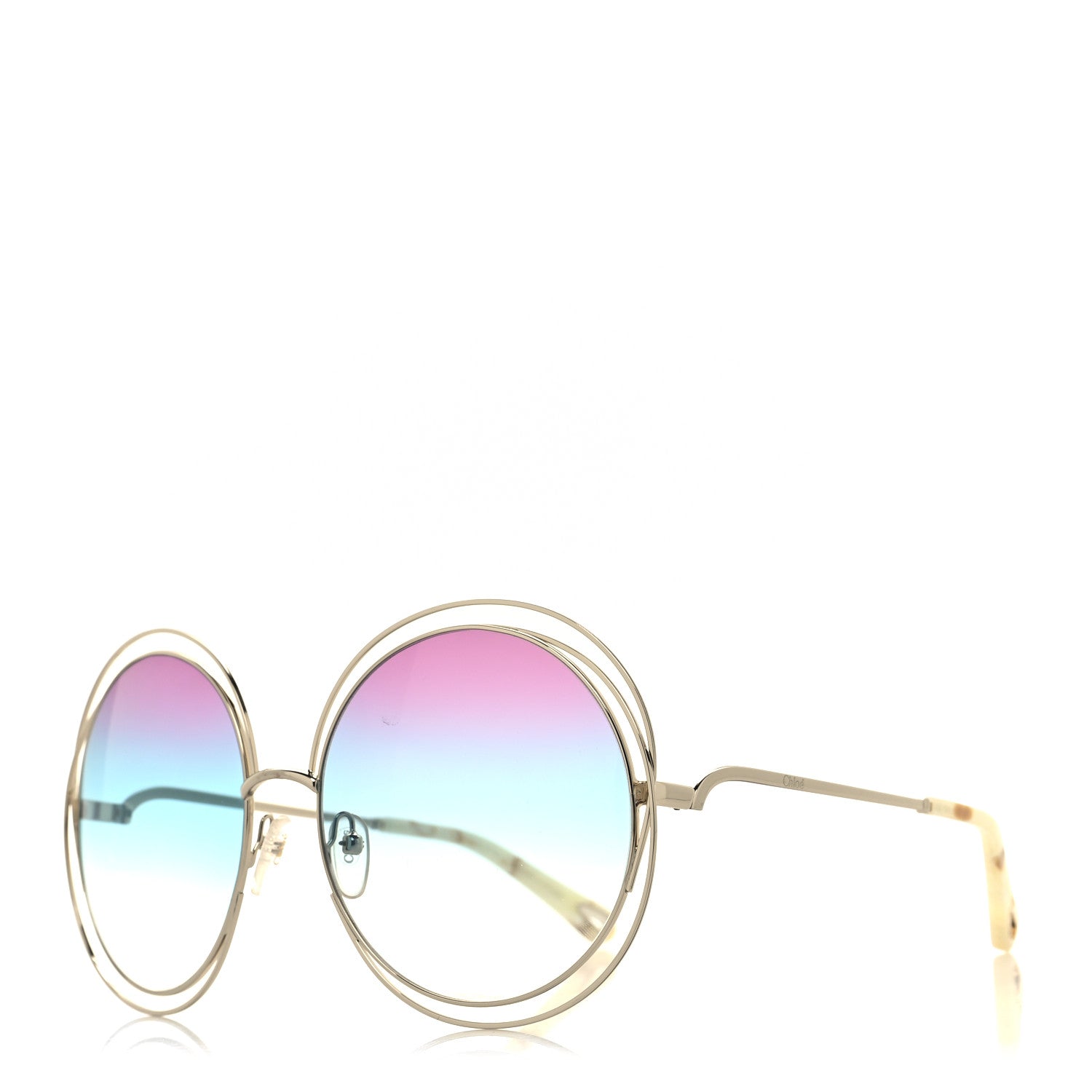 Chloe Oversize Round Carlina Oversized Round Sunglasses CE114S Rainbow 1 of 7