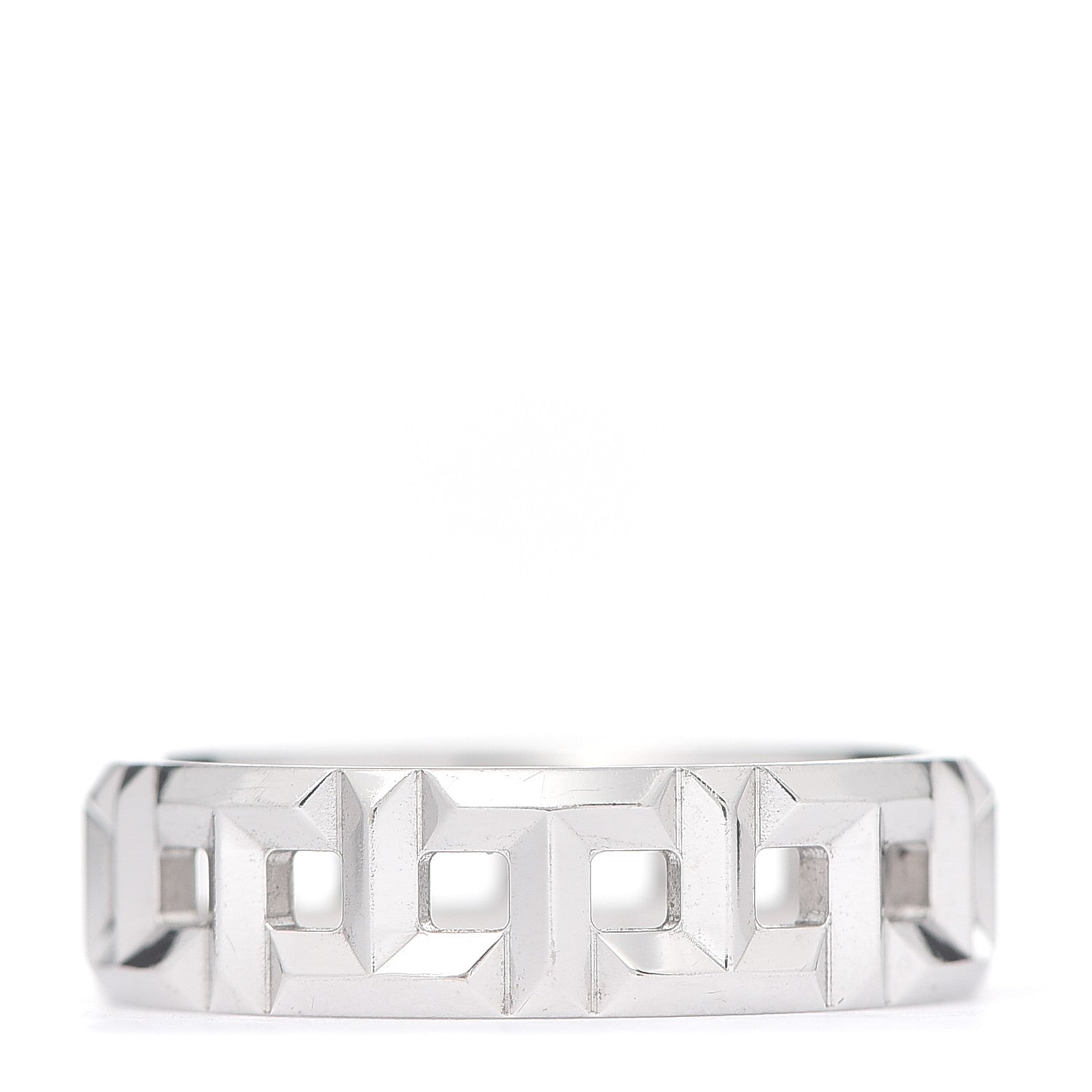 Tiffany 18K White Gold T True Wide Ring 54 7 1 of 5