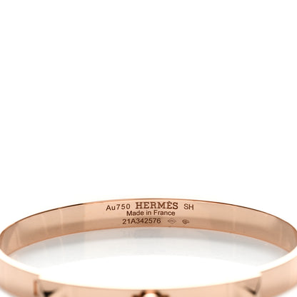 Hermes 18K Rose Gold PM Collier De Chien Bracelet SH 3 of 3