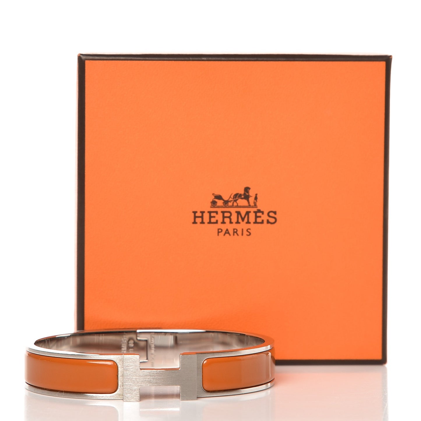 Enamel Narrow Clic Clac HH Bracelet GM Potiron