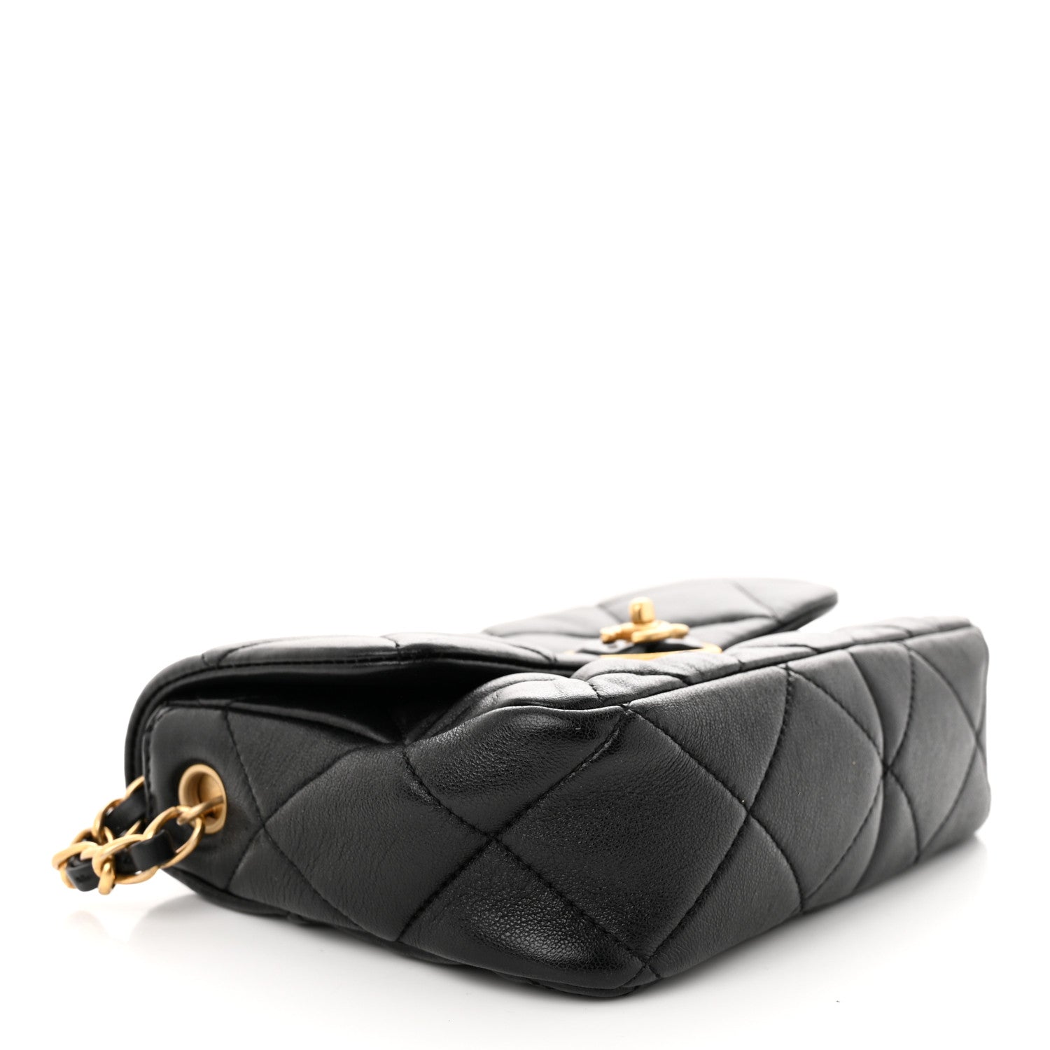 Chanel Lambskin Plexiglass Quilted Coco Love Flap Black 4 of 12