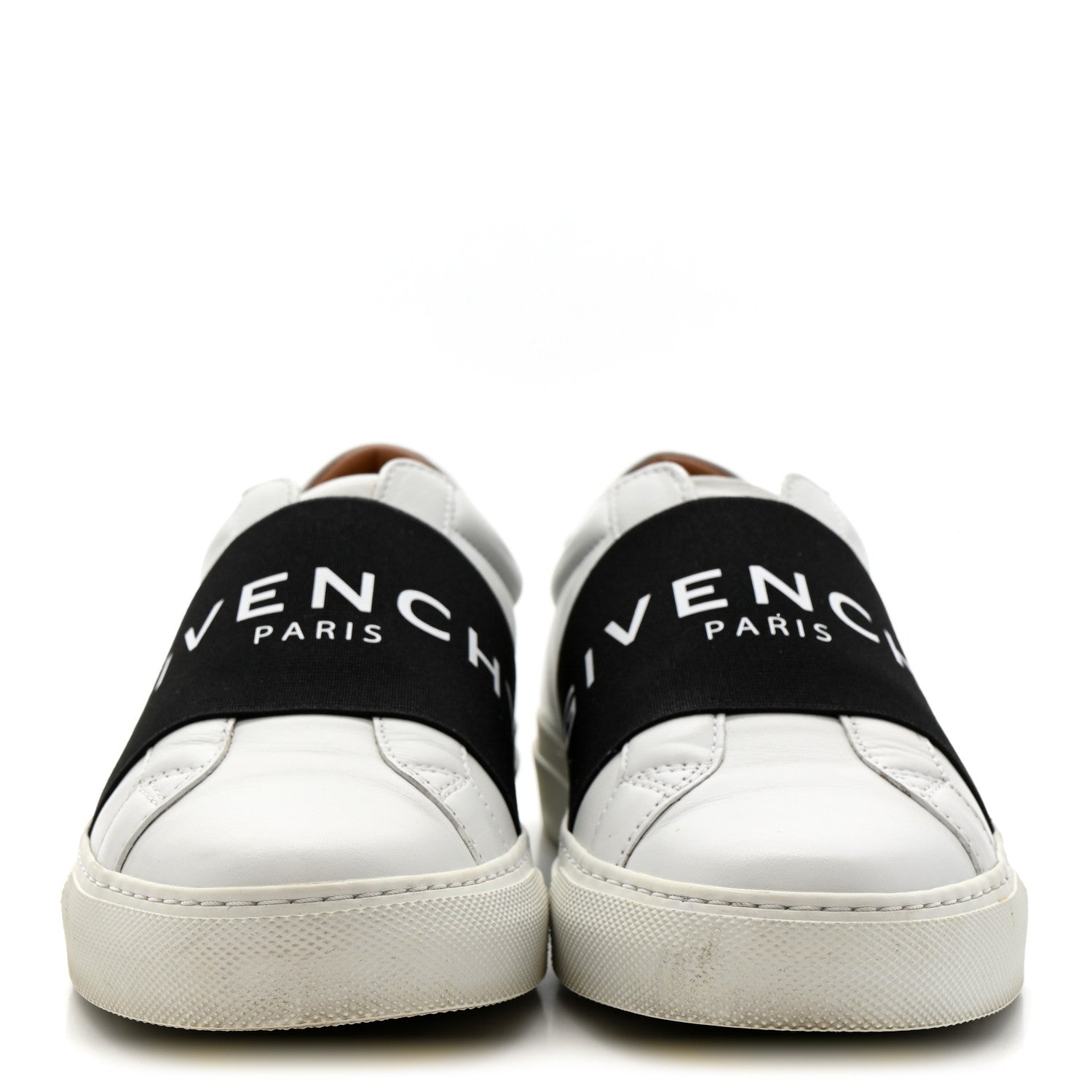 Givenchy Calfskin Band Logo Womens Urban Street Sneakers 35 White Black 3 of 12