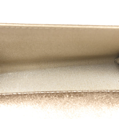 Chanel Metallic Lambskin Quilted Flap Card Holder Wallet Gold 4 of 8