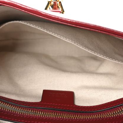 Gucci Boarded Dyana Lux Calfskin Bi-Color Small Jackie 1961 Hobo Blue Agata New Cherry Red 5 of 10