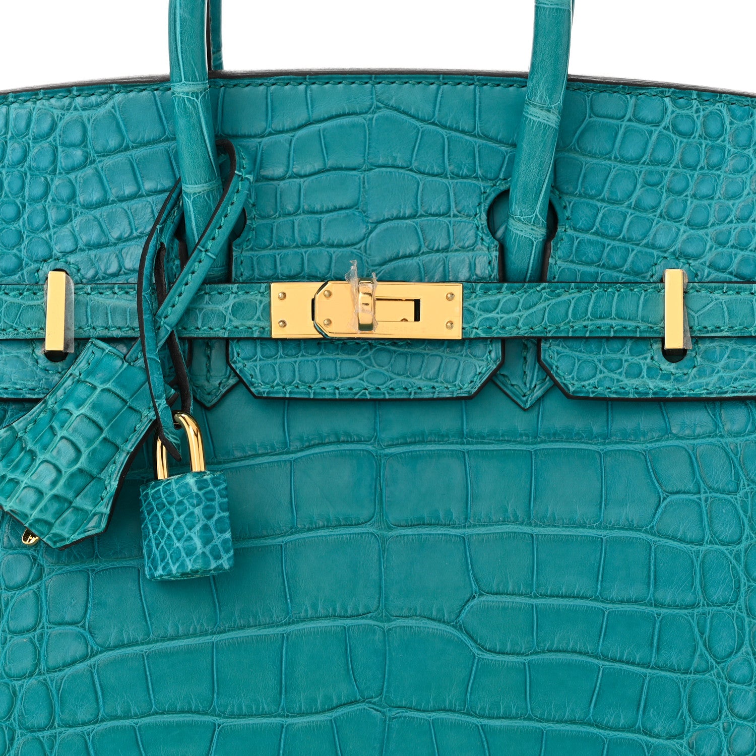 Hermes Matte Alligator Birkin 25 Bleu Paon 8 of 11