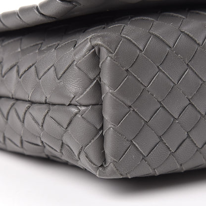 Bottega Veneta Nappa Intrecciato Dahlia Clutch Crossbody Light Grey 10 of 14