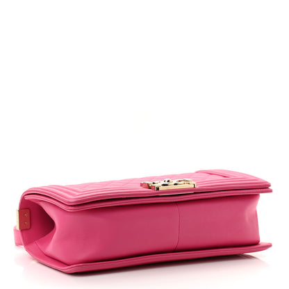 Chanel Calfskin Quilted Medium Boy Flap Fuchsia 4 of 10