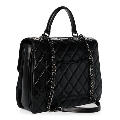 Chanel Lambskin Quilted Large Trendy CC Dual Handle Flap Bag Black 2 of 15