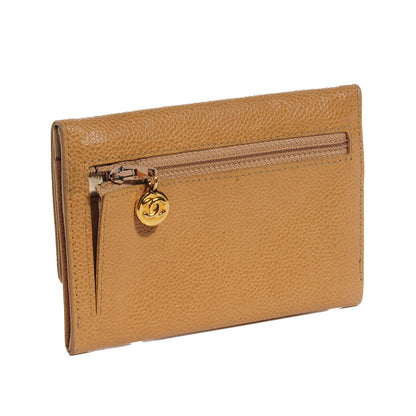 Chanel Caviar Card Holder Wallet Beige 3 of 8