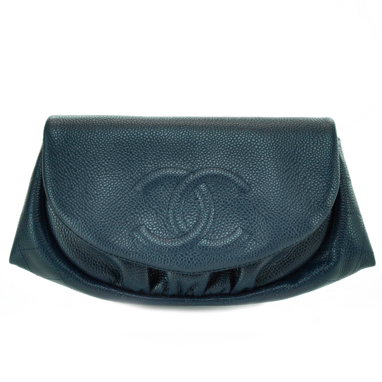 Caviar Half Moon Wallet On Chain Navy