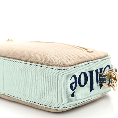 Chloe Linen Woody Belt Bag Green Blue 9 of 9