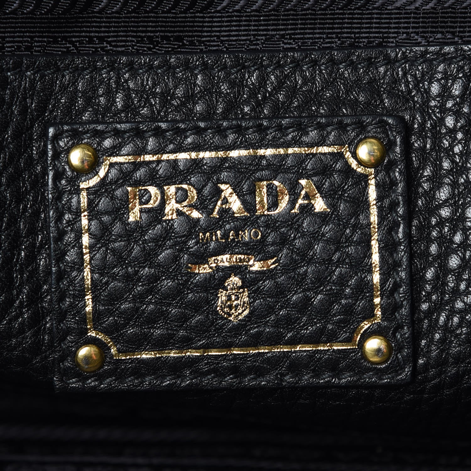 Prada Vitello Daino Tote Black 8 of 9